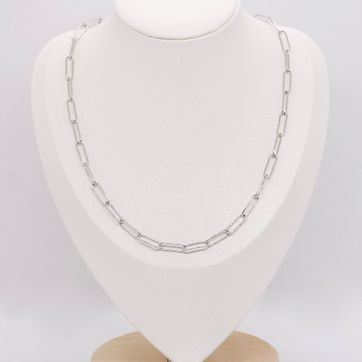 Imagen del producto CADENA CLIP 5MM PLATEADA RODINADA