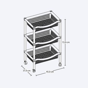 CANASTA MOVIL RECTANGULAR 7083 BLANCA RIMAX	 - imagen 3