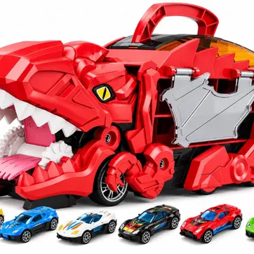 CAMION DINOSAURIO CON CARROS 6 PCS - imagen 1