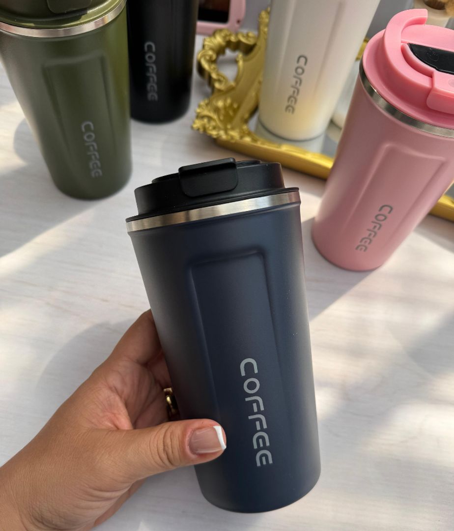 Mug térmico coffee con medición de temperatura 