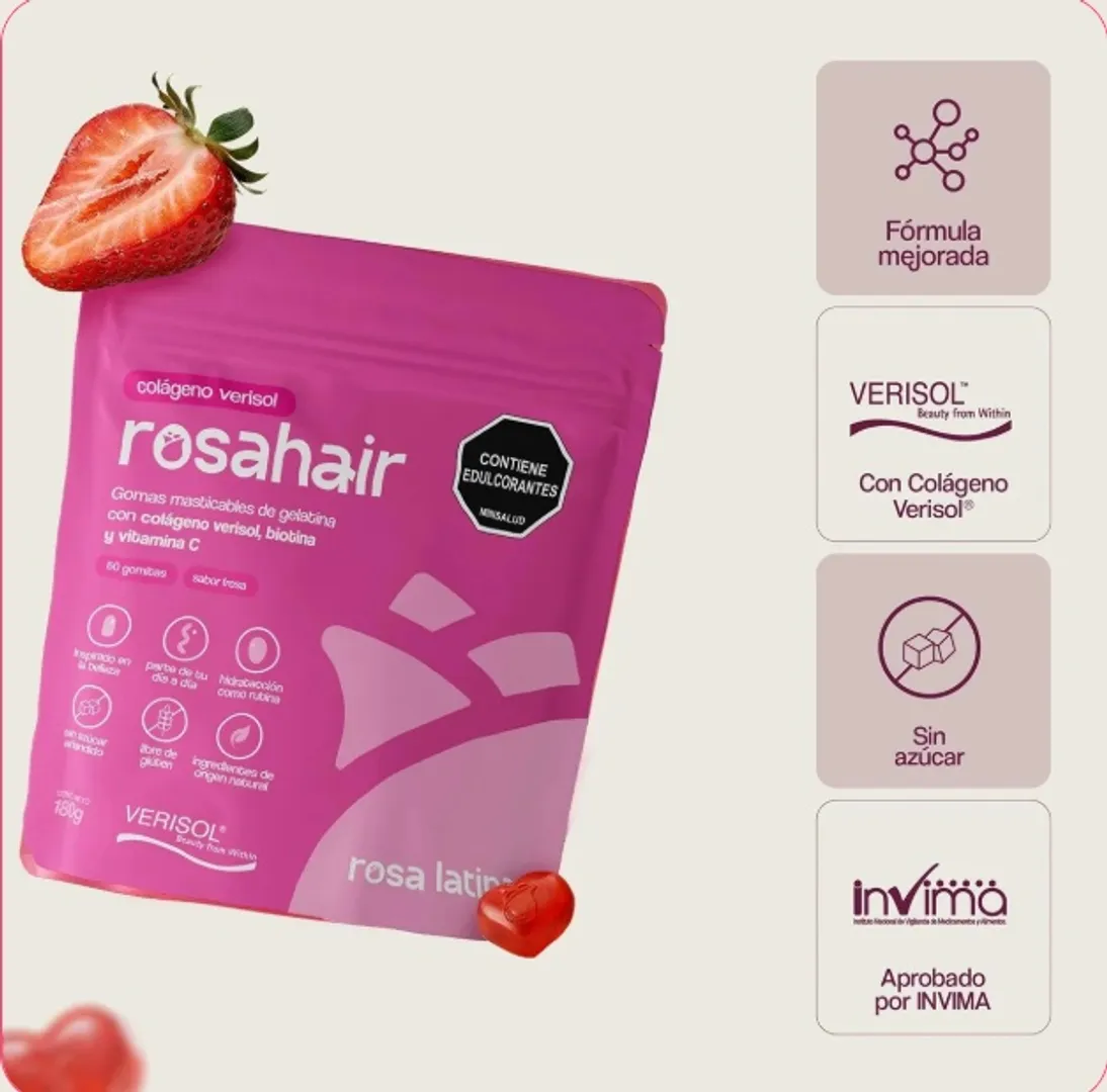 ROSA HAIR 60 GOMAS