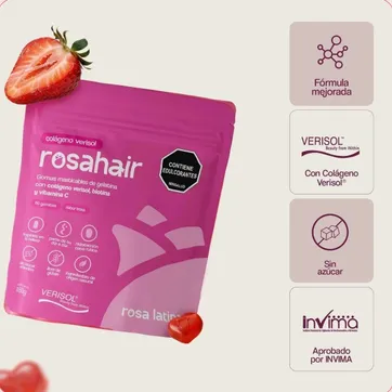 ROSA HAIR 60 GOMAS - imagen 1