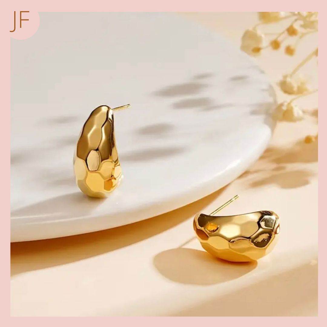 Lindos Aretes Media Luna Acero Inoxidable 