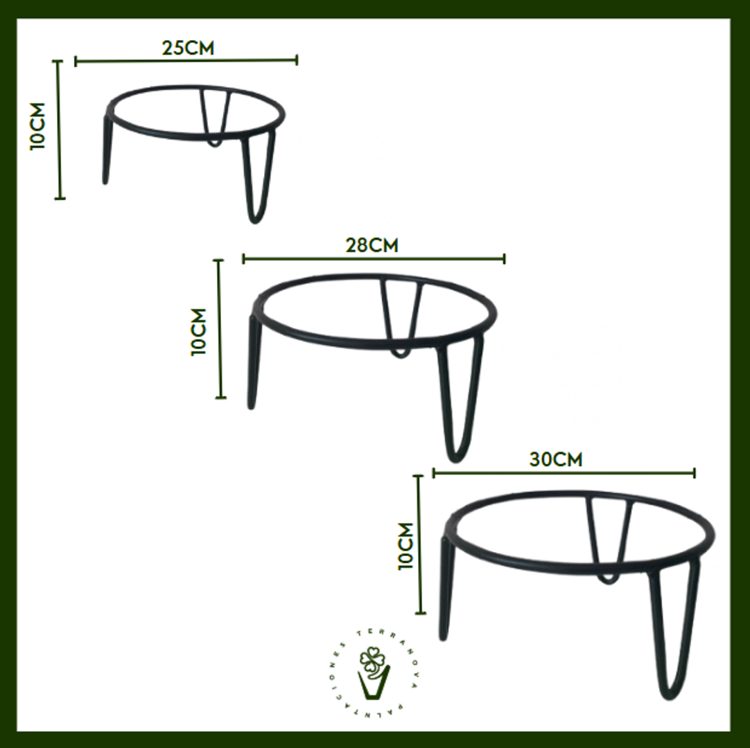 SOPORTE METALICO 10CM (Negro)