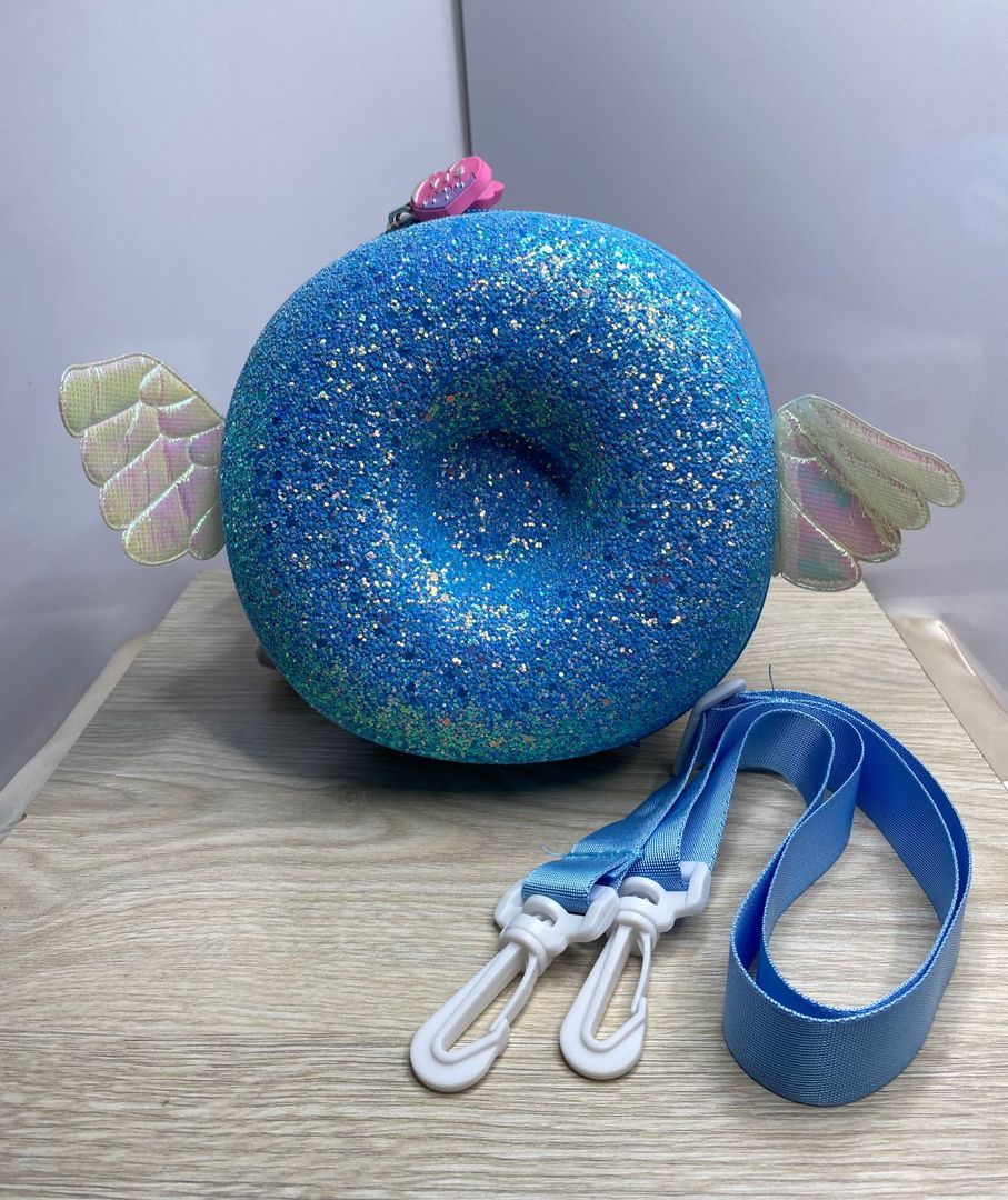 Bolso infantil azul escarchado 