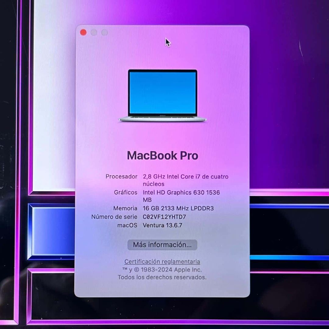 MacBook Pro A1707 15.4”