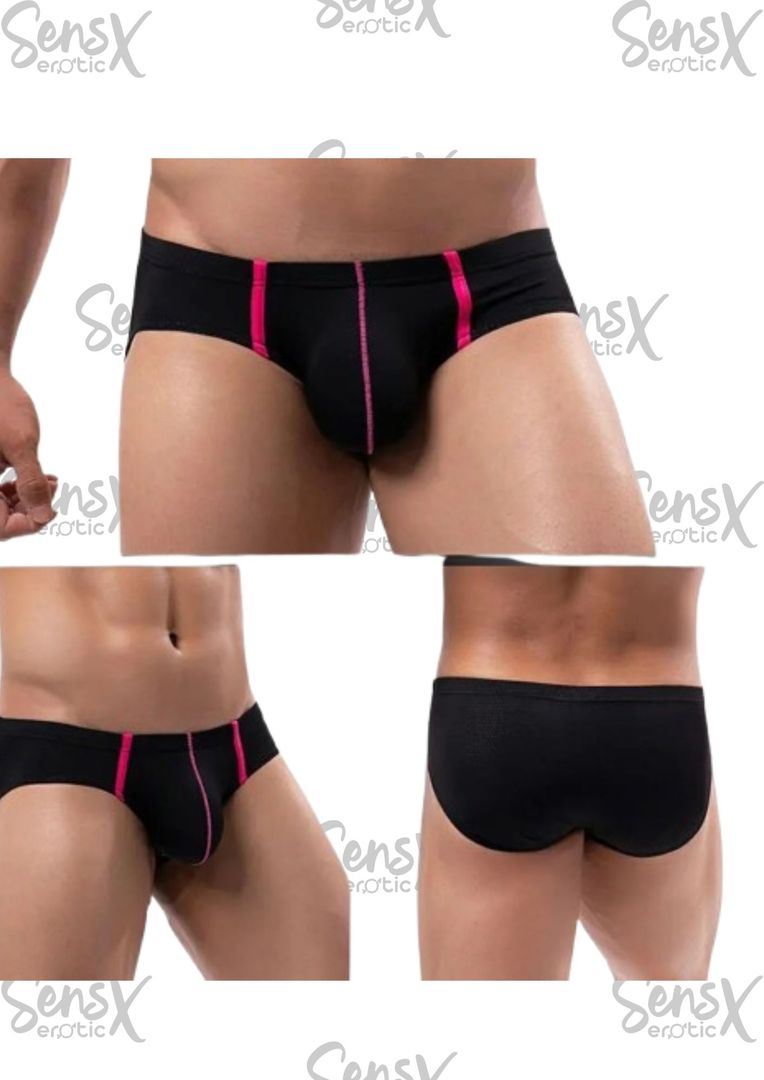 Ropa interior Sexy Gay para hombre, Calzoncillos de nailon transpirable, con bolsa convexa en U