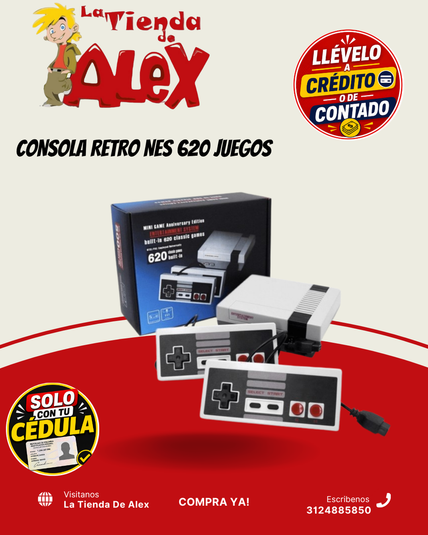 CONSOLA RETRO NES 620 JUEGOS