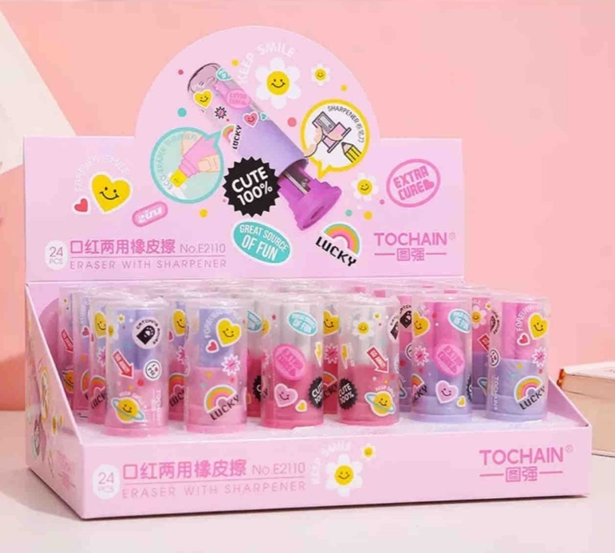 TAJALAPIZ CON BORRADOR FLOR