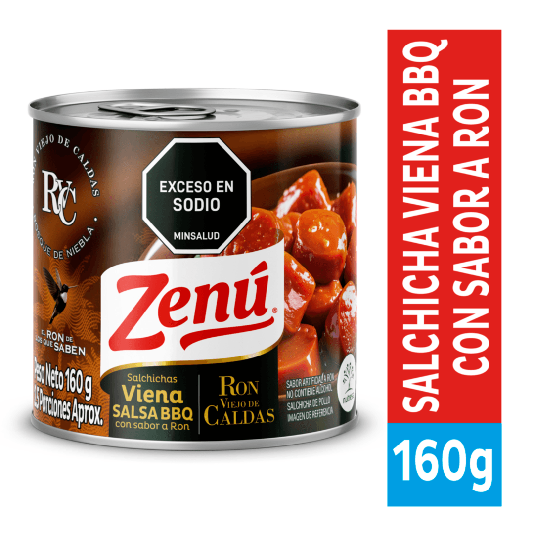 SALCHICHA DE POLLO VIENA BBQ RON*160G