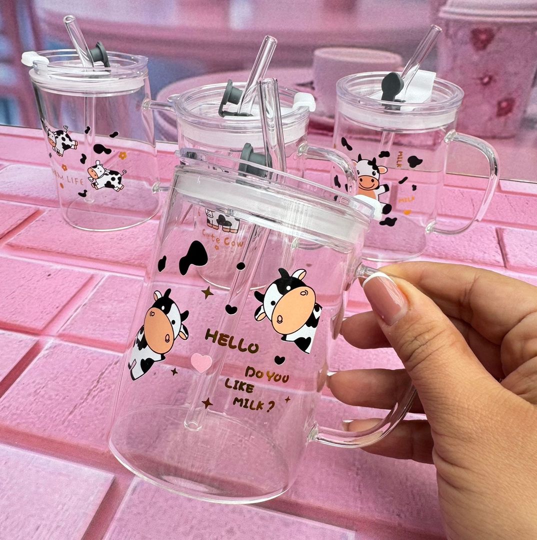 Mug en vidrio vaquita 