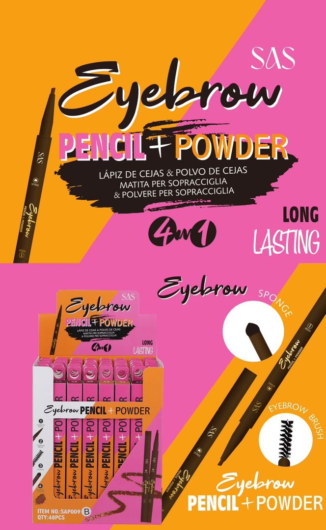 LAPIZ DE CEJA + POLVO SAS 