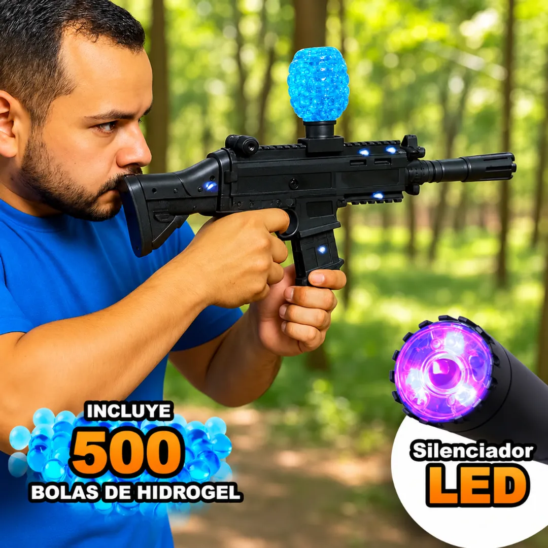 PISTOLA DE HIDROGEL RIFLES CON LUCES LED