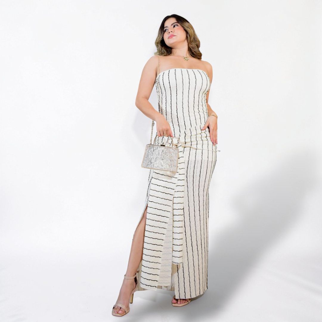 Vestido largo straple