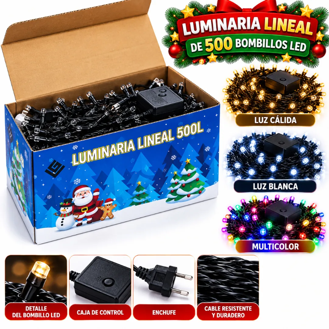 Lineal de 500 bombillos 