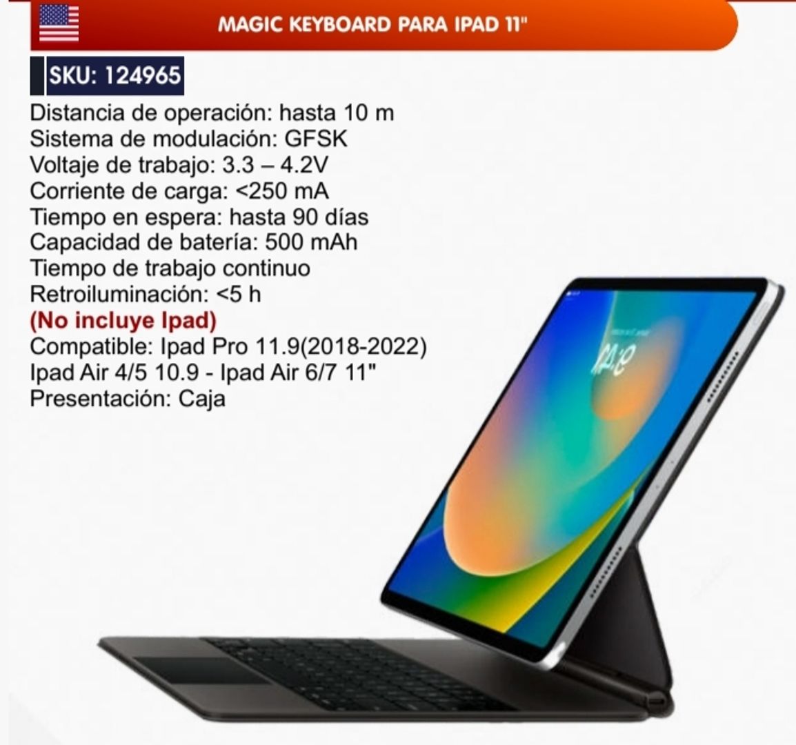 MAGIC KEYBOARD PARA IPAD 11"
