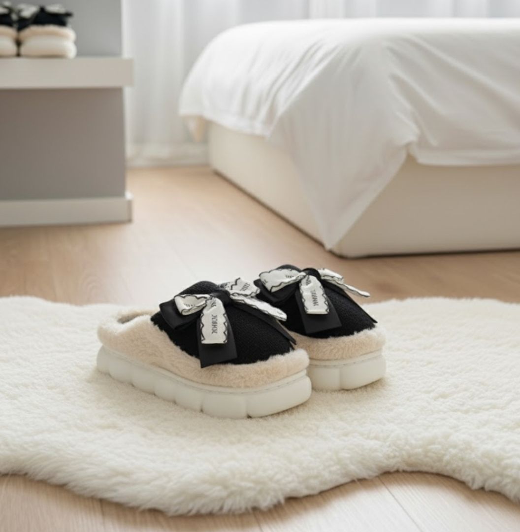 Pantuflas moño 