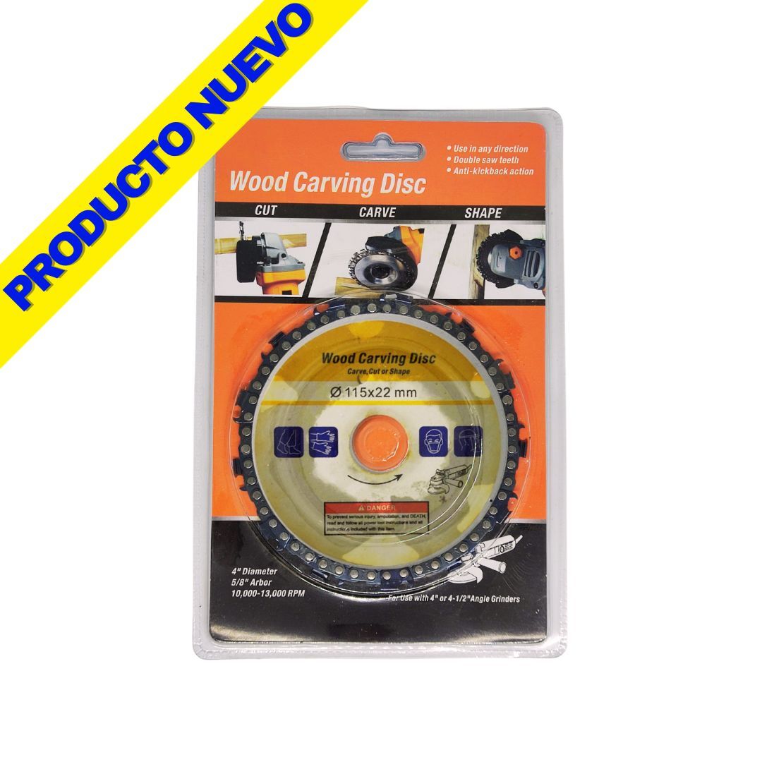 DISCO CADENA 4 1/2 CORTE Y TALLADO MADERA