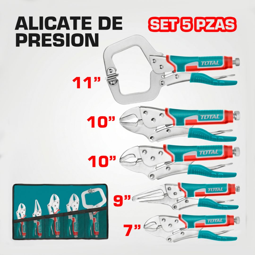 ALICATE DE PRESION SET 5 PZAS