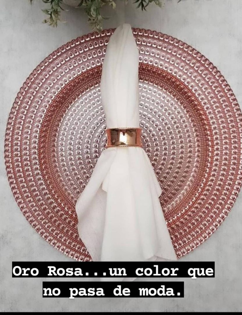 PLATO BASE ORO ROSA 