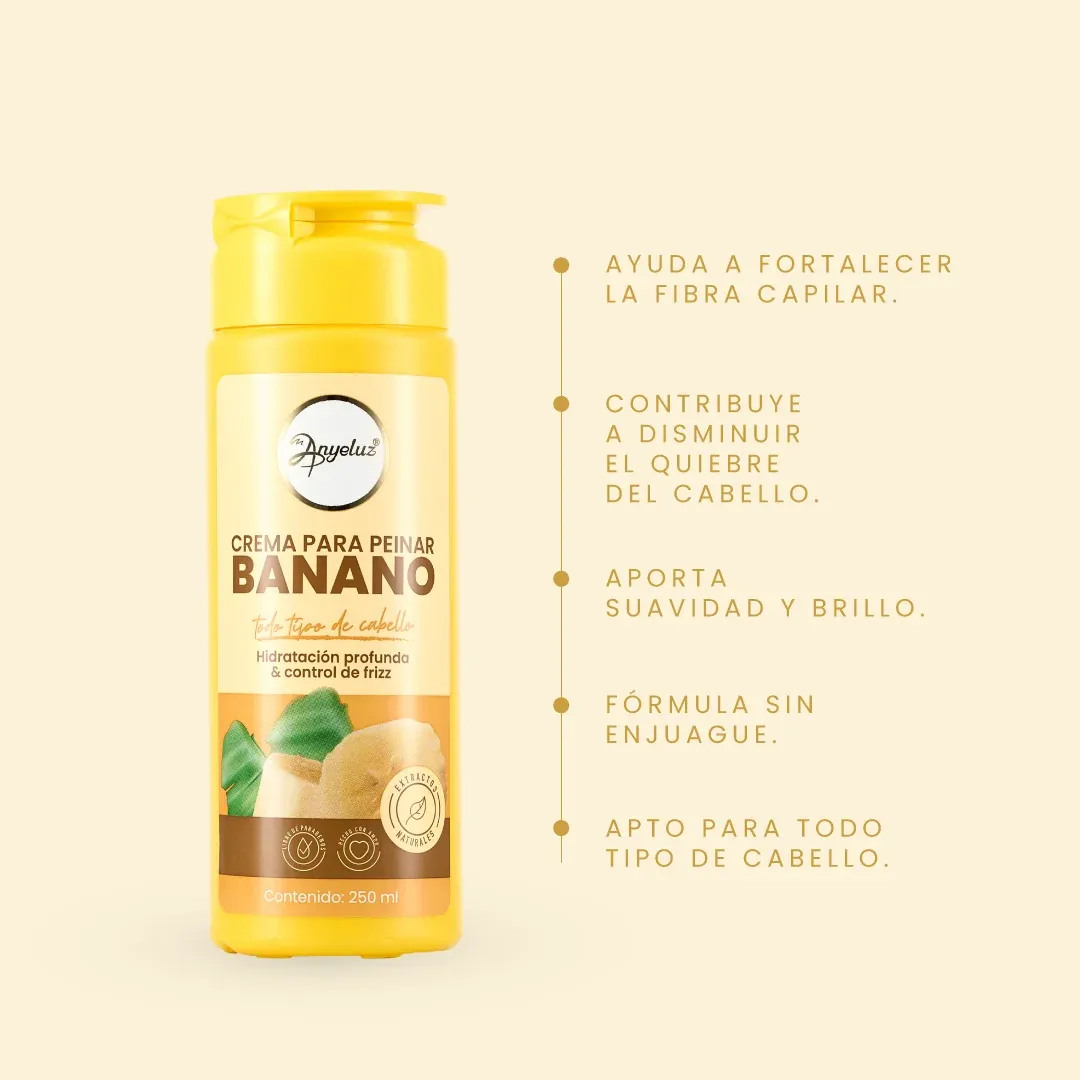 Crema para peinar con banano 