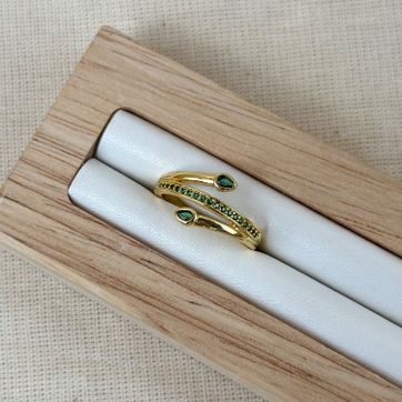 Imagen del producto Anillo doble esmeralda 