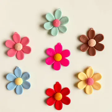 Dijes Flor Textura - imagen 1