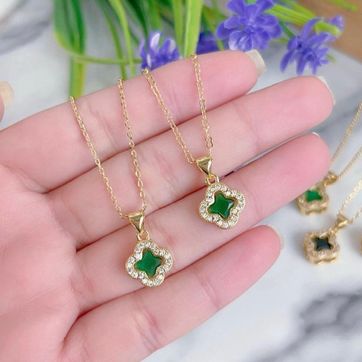 COLLAR DE TREBOL VERDE - imagen 1