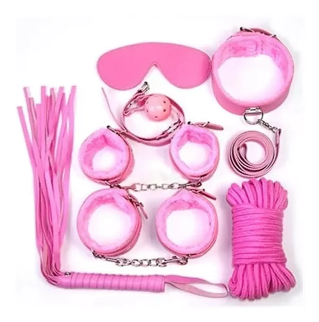 KIT SADO - PELUCHE 7 PIEZAS ROSADO.
