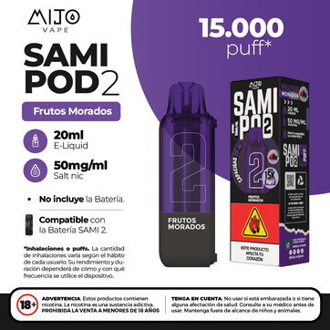Imagen del producto Mijo Sami Pod Frutos Morados 15.000 Puffs