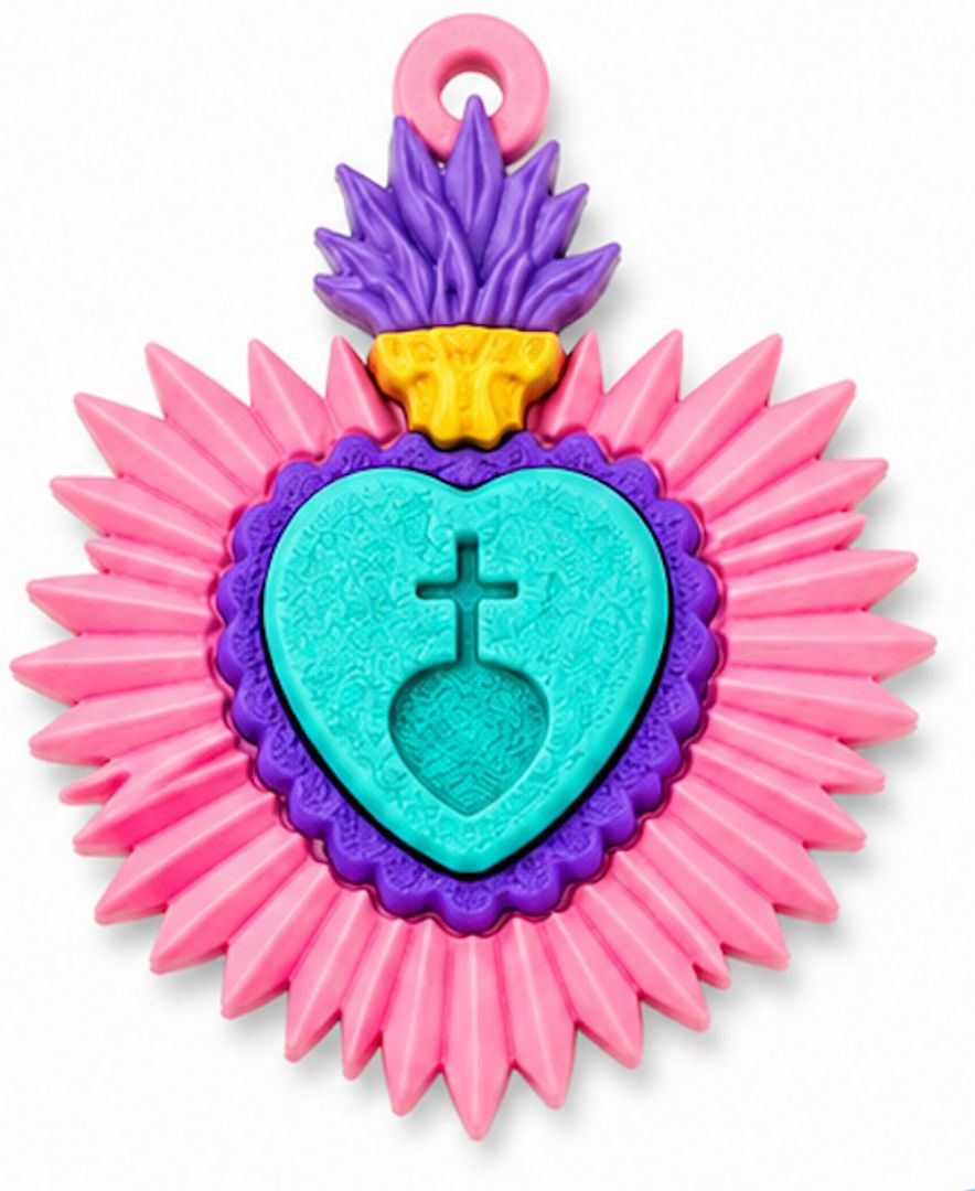 Dije Sagrado Corazon Rosado