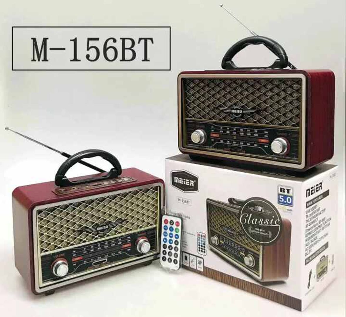 MEIER-Radio M-156BT SW de 3 bandas, dispositivo Retro, FM, AM ...