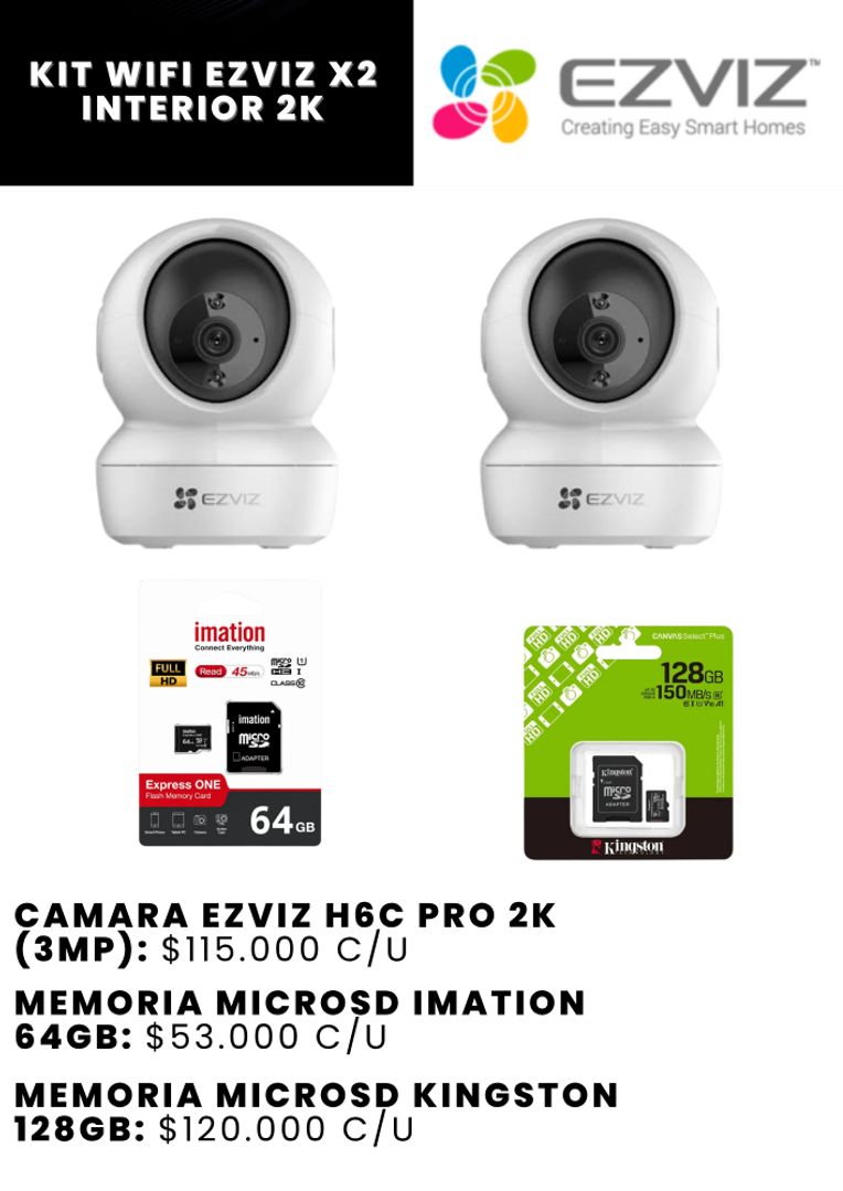 KIT WIFI EZVIZ X2 INTERIOR 2K