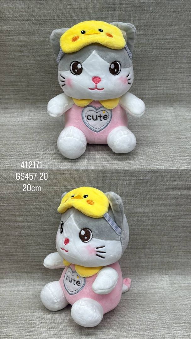 GATITO CON ANTIFAZ 20CM