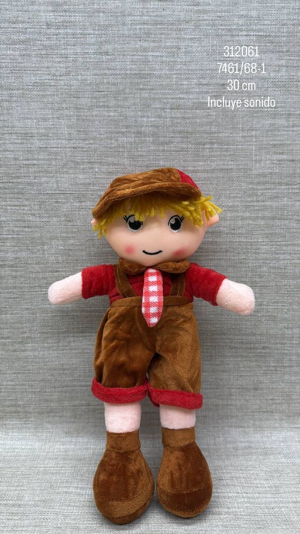 MUÑECO CON SONIDO SURTIDA 30 CM