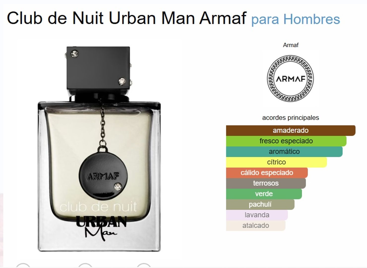 Club de Nuit Urban Man HOMBRE 105ML