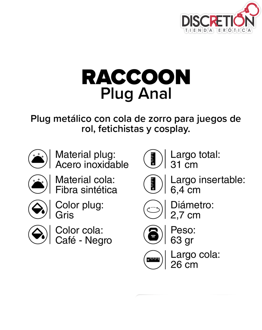 PLUG COLA DE ZORRO CAFÉ