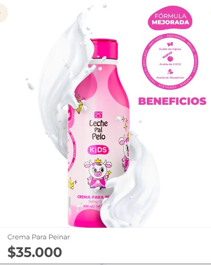 Crema Para Peinar Kids Leche Pal Pelo
