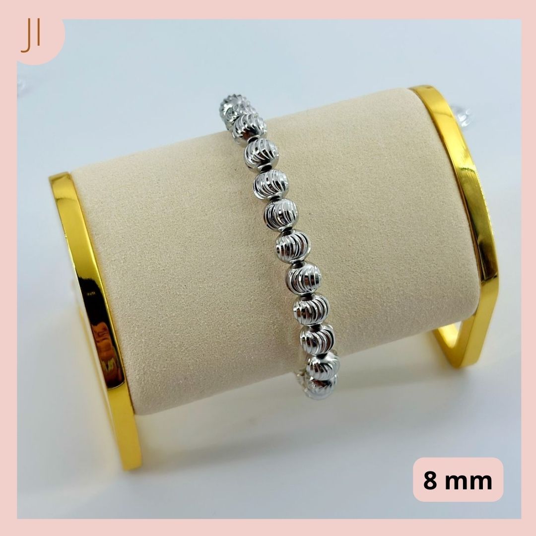 Linda Pulsera Balines Plateada