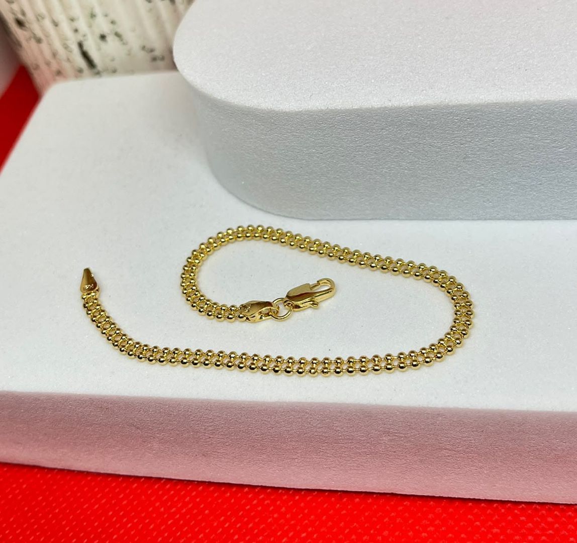Pulsera militar doble carril de 18cm y 3mm