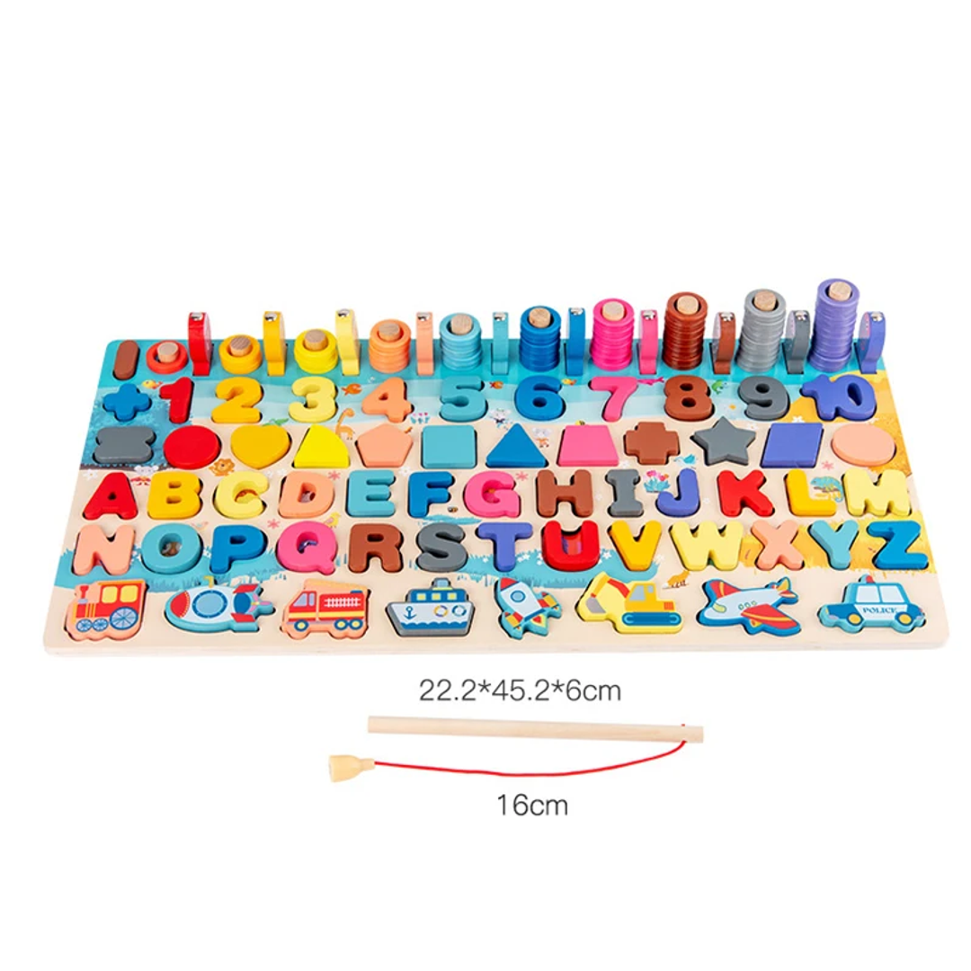 Tablero Didáctico Juego Madera Niños Montessori