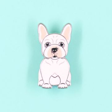 PIN BULLDOS FRANCES BLANCO - imagen 1