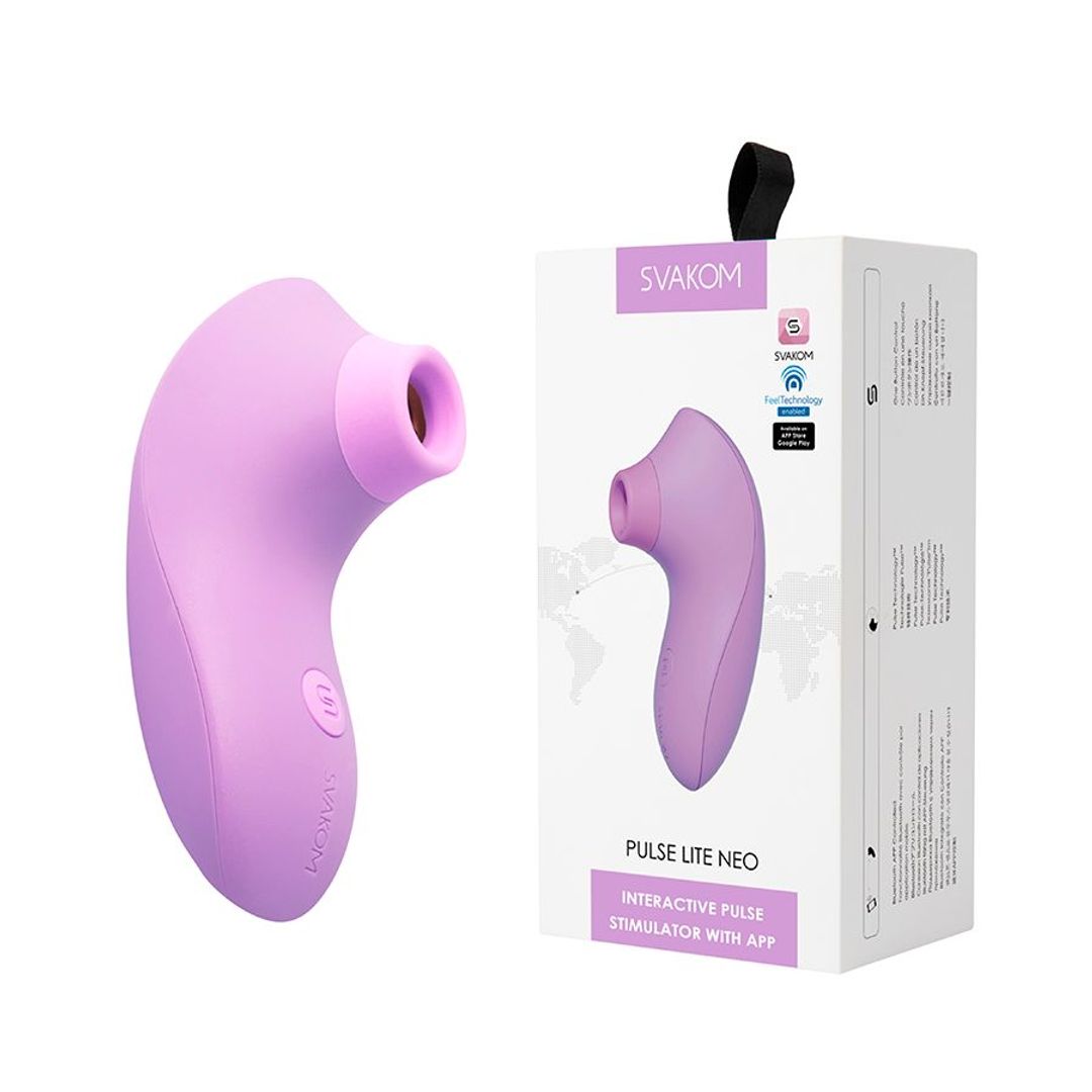Estimulador Clitorial Pulse Lite NEO Lavanda Controlado por APP Global by Svakom