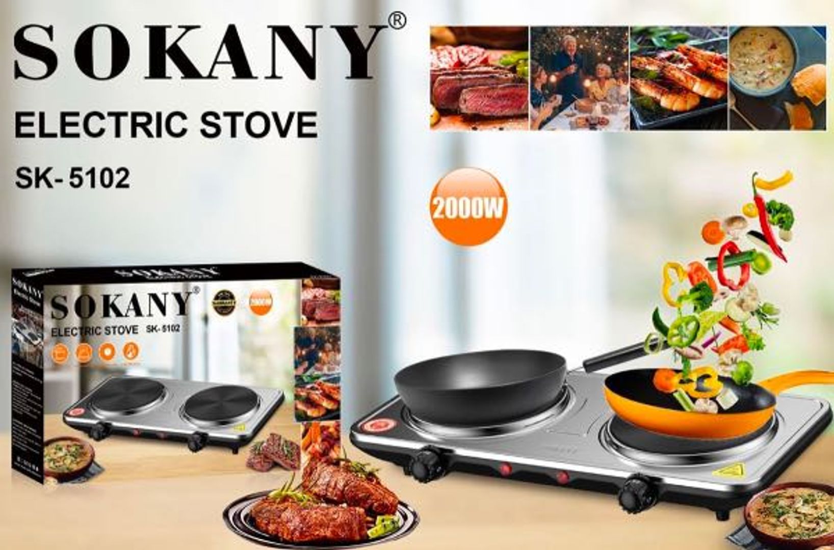 ESTUFA ELÉCTRICA SOKANY 5102