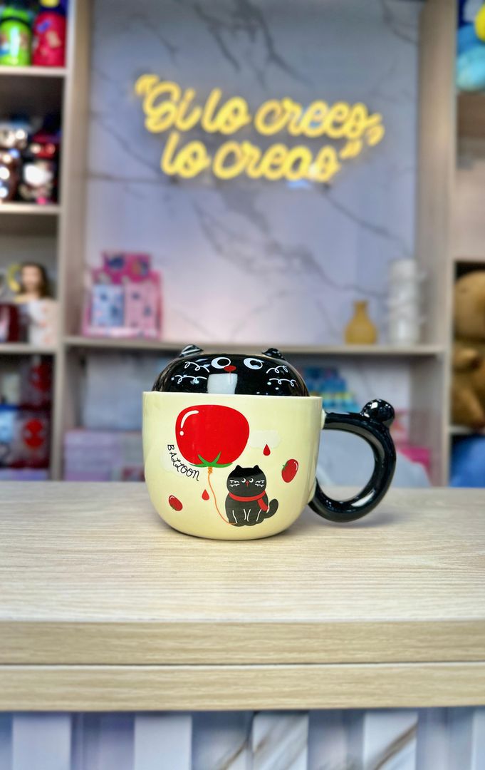 MUG GATO MANZANA