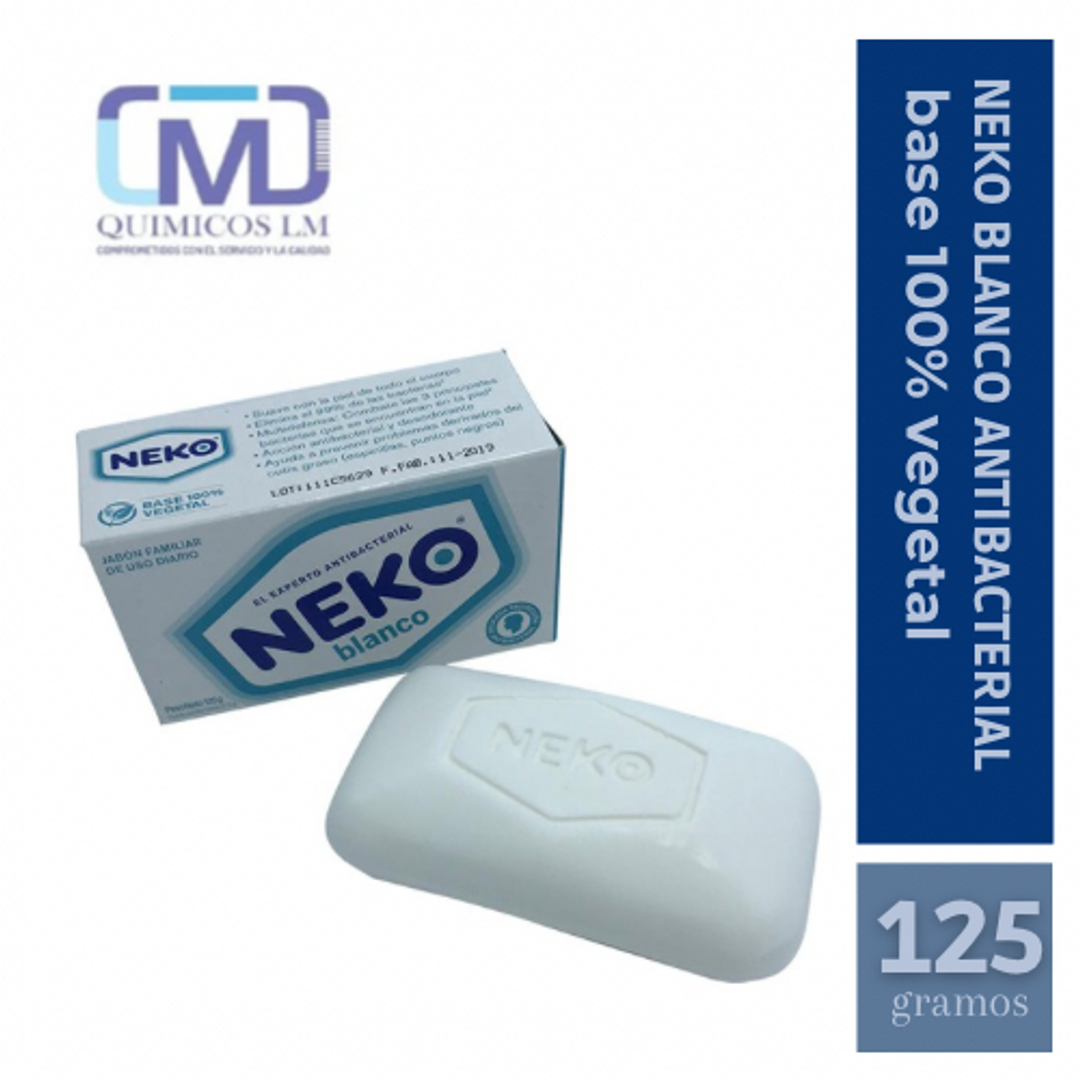JABÓN NEKO BLANCO ANTIBACTERIAL 125gr