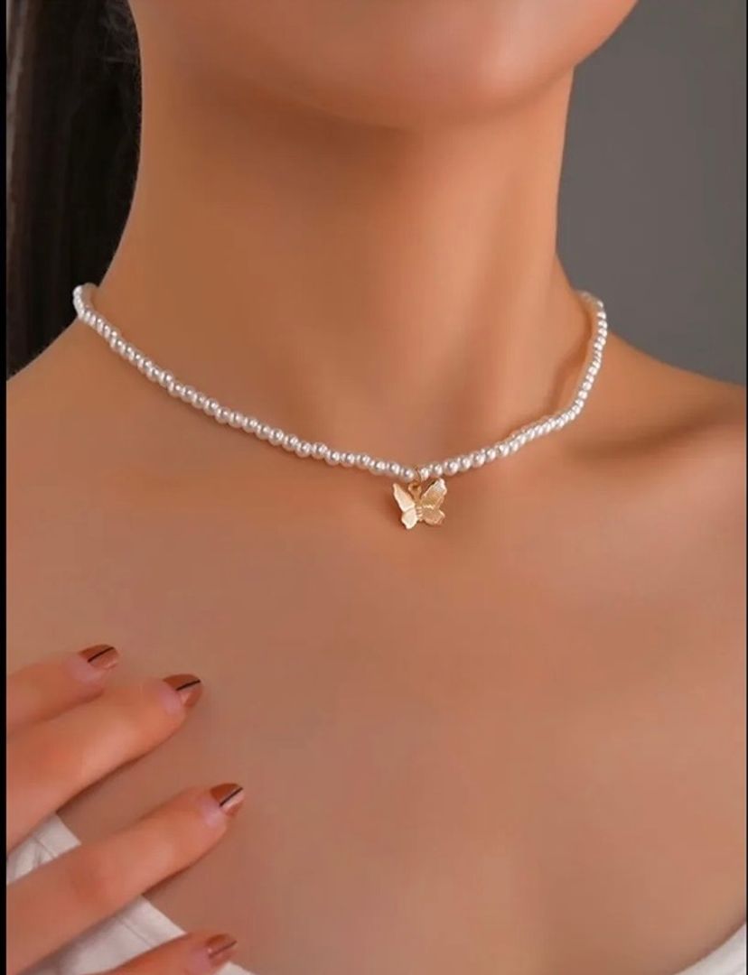 CHOKER PERLAS MARIPOSA 