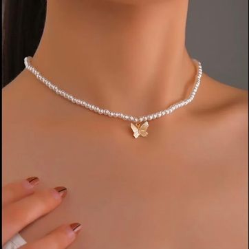 Imagen del producto CHOKER PERLAS MARIPOSA 