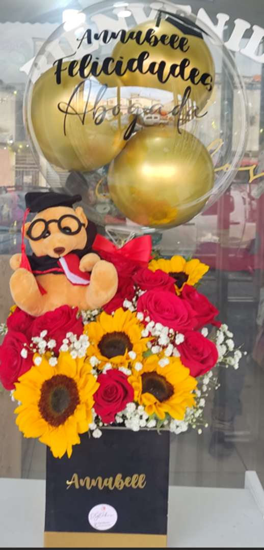 bouquet  con peluche 