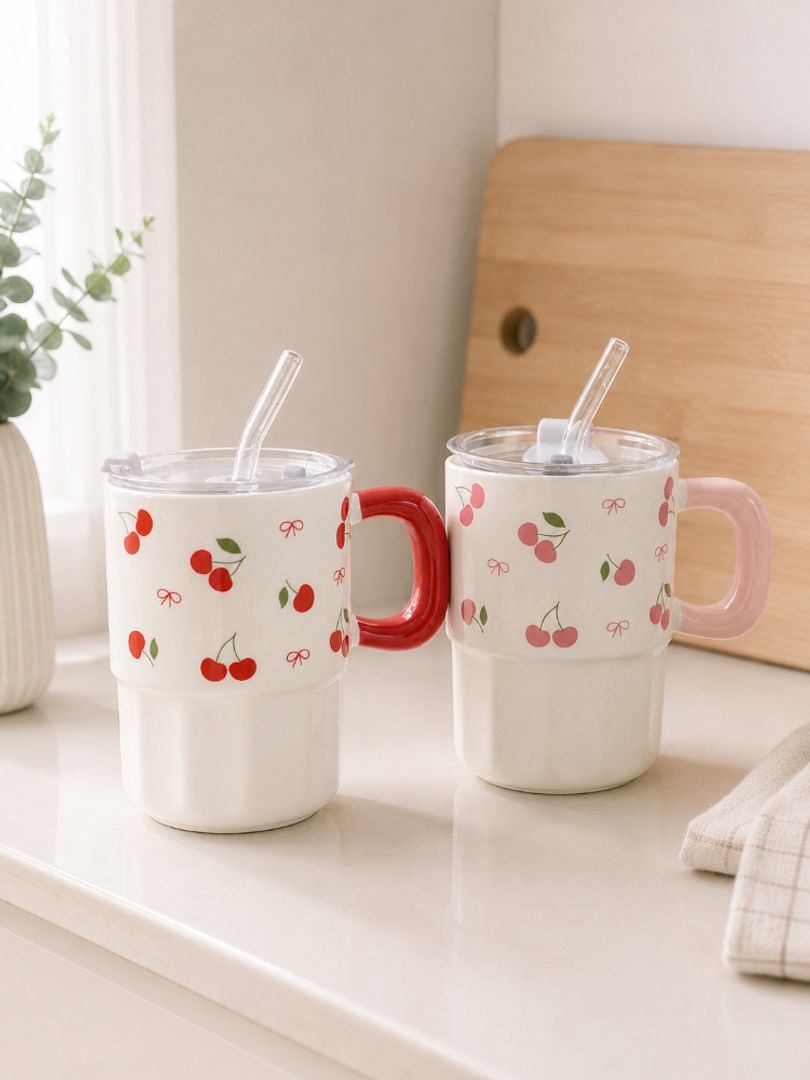 Vaso pitillo cereza 